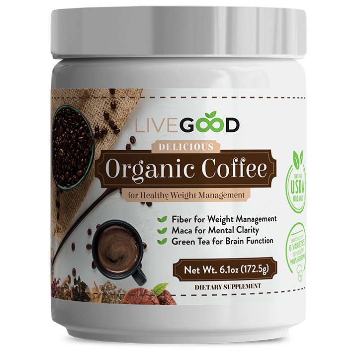 Healthy Organic Weight Management Coffee with Mushrooms